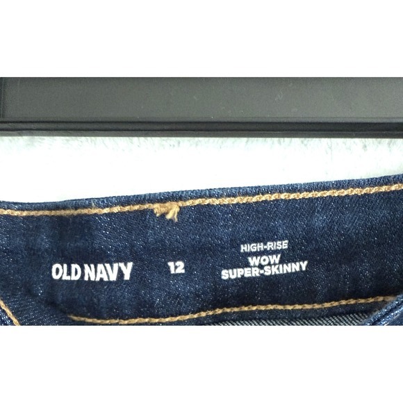 Old Navy High Rise Dark Wash Skinny‎ Jeans Women Size 12 EUC - Picture 10 of 11